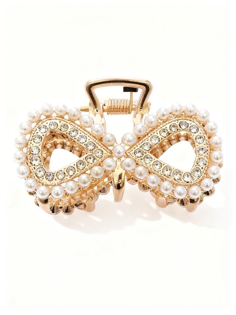 GANCHETA METAL 4.5CM  LAZO PERLA