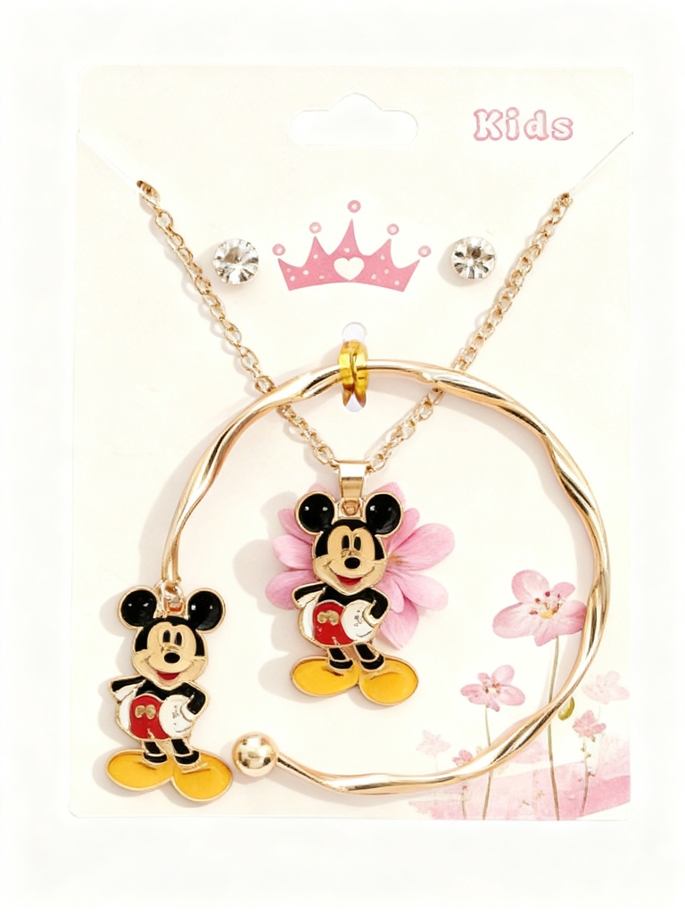 SET COLLAR Y PULSERA MICKEY