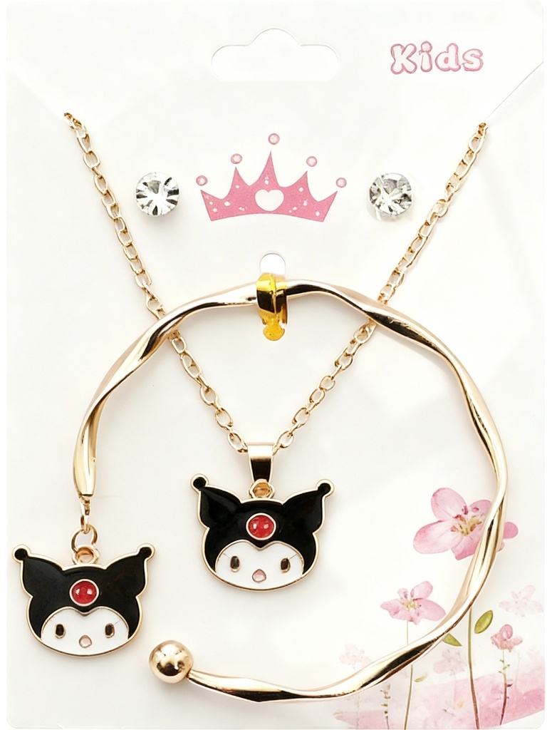 SET COLLAR Y PULSERA KUROMI