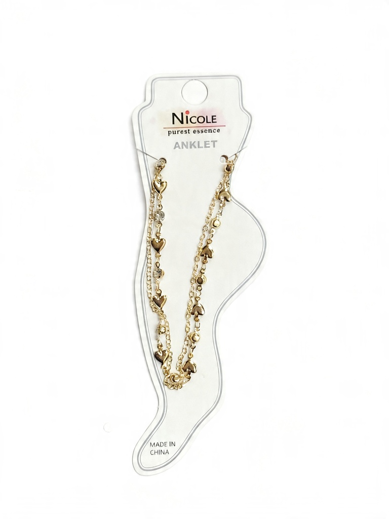 TOBILLERA CADENA CORAZON