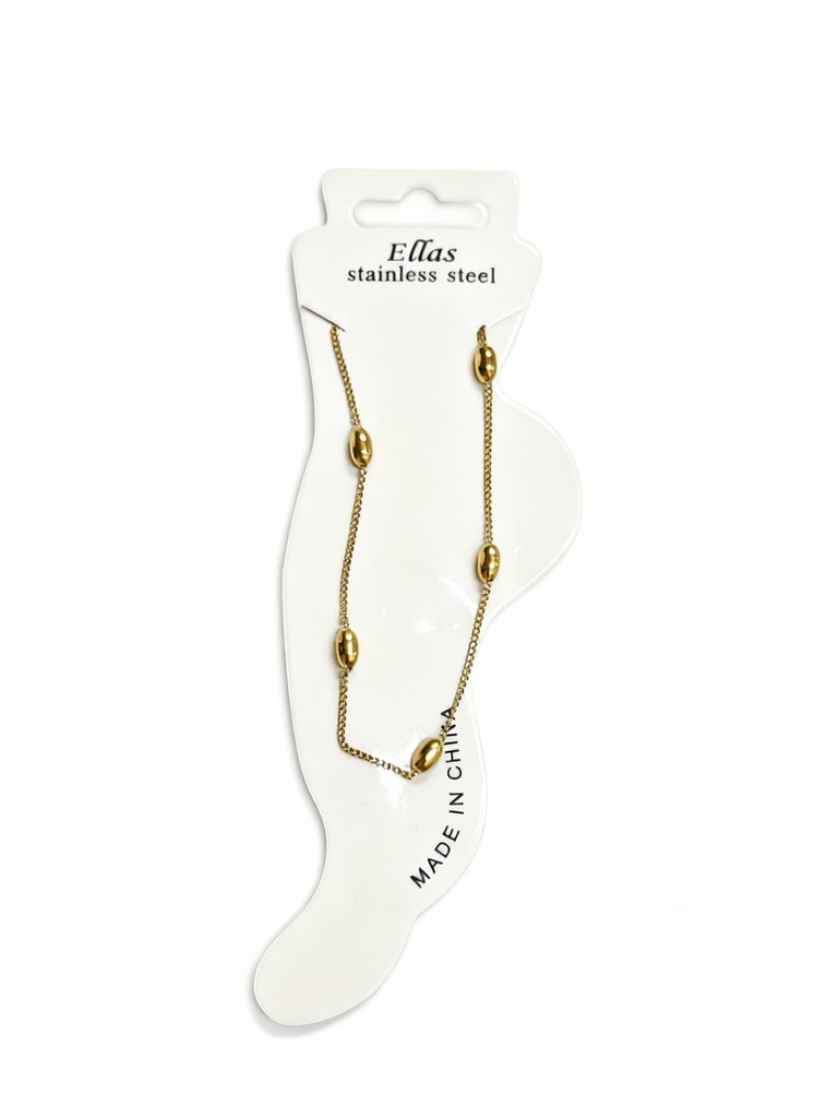 TOBILLERA DORADA Y PLATEADA