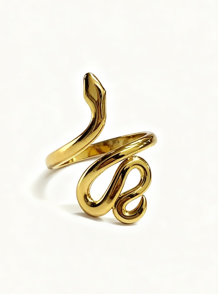 ANILLO SERPIENTE DORADO Y PLATEADO