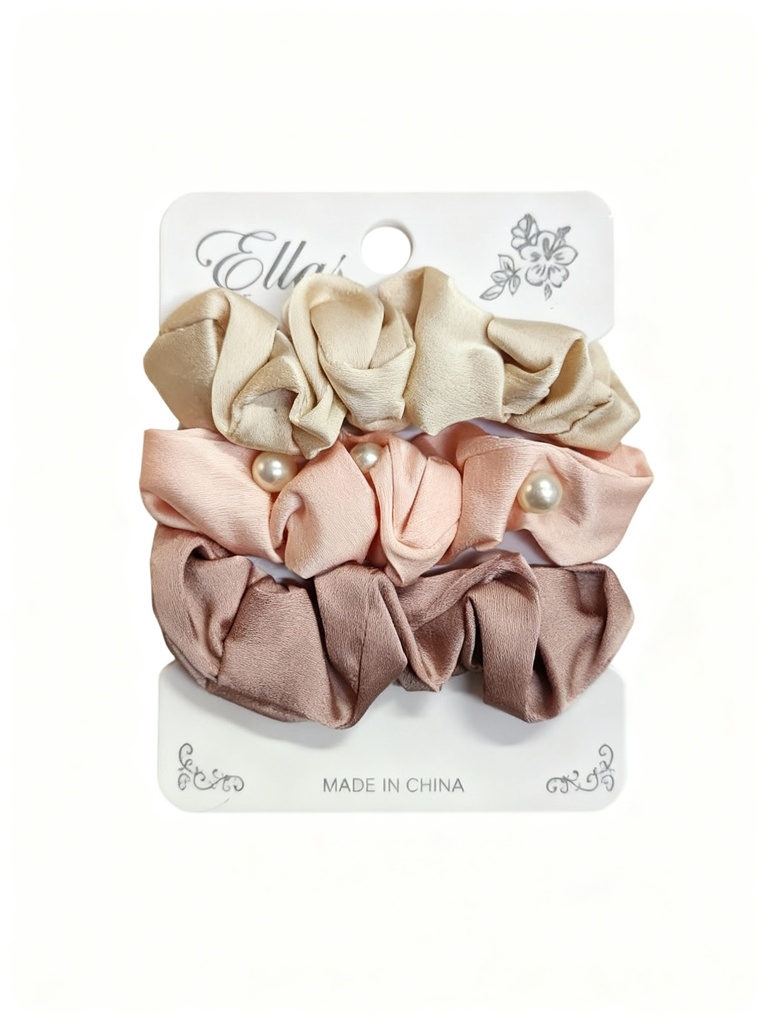 MOÑERA SCRUNCHIES PERLA X3