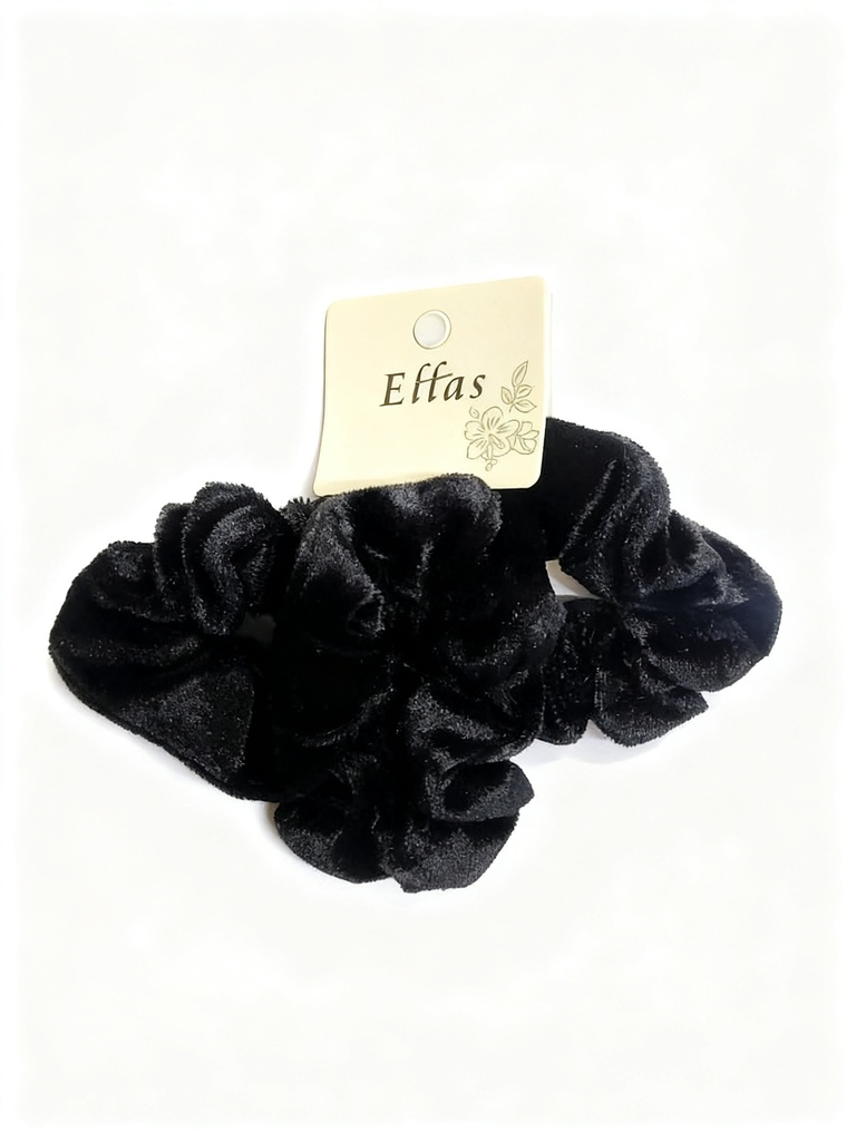 MOÑERA SCRUNCHIES NEGRA X3