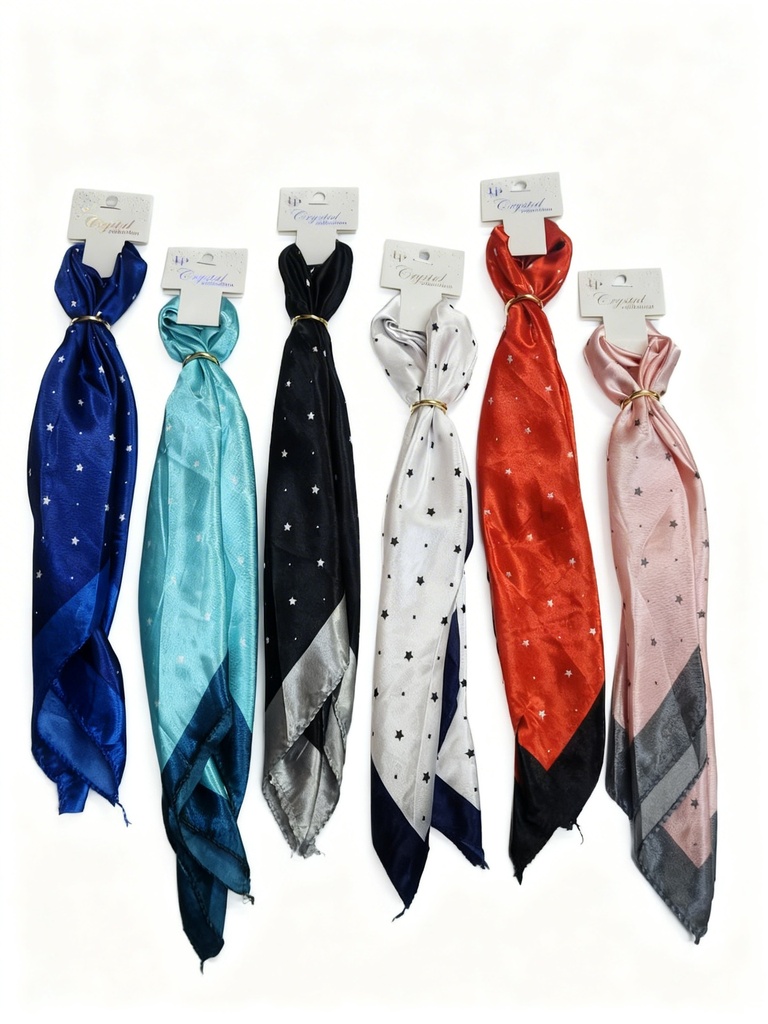 PAÑOLETA ESTRELLA DE COLORES 50X50 CON ANILLO