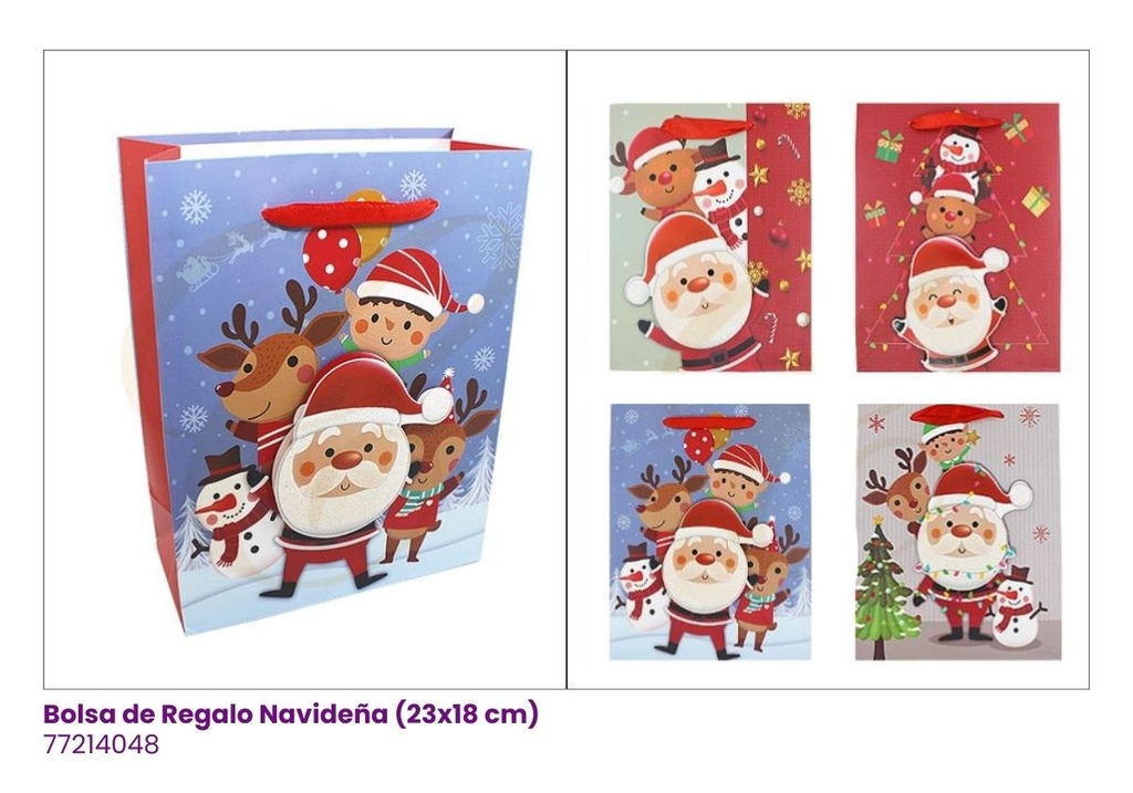 [77214048] BOLSA DE REGALO NAVIDAD CARICATURA