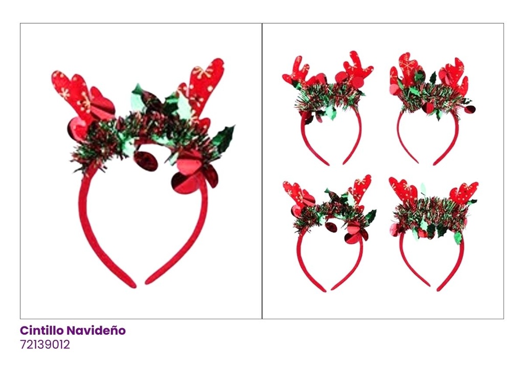 [72139012] CINTILLOS NAVIDAD RENO PAPELILLO