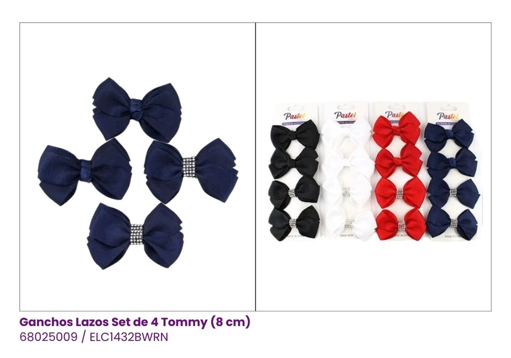 GANCHOS LAZO SET DE 4 ESCOLAR