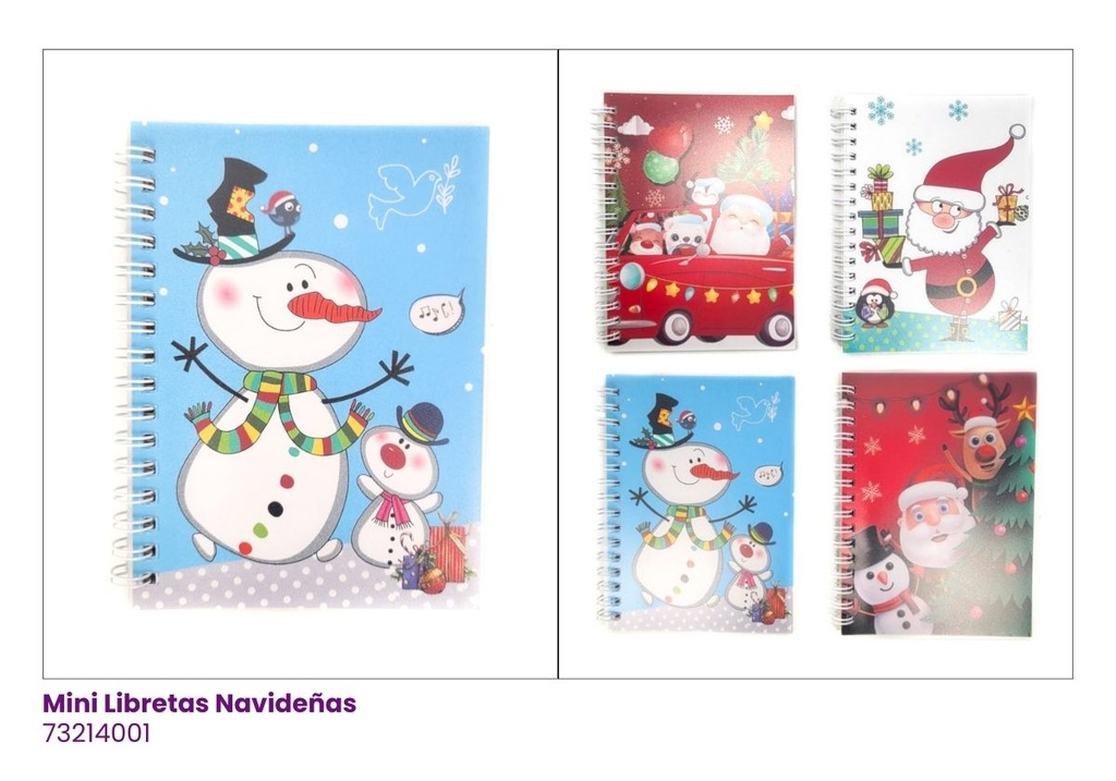 [73214001] LIBRETA MINI NAVIDAD