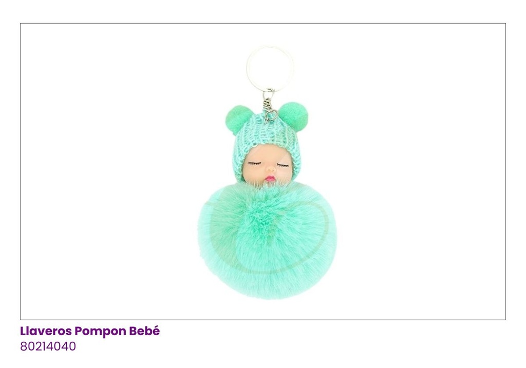 LLAVEROS POMPON BEBE