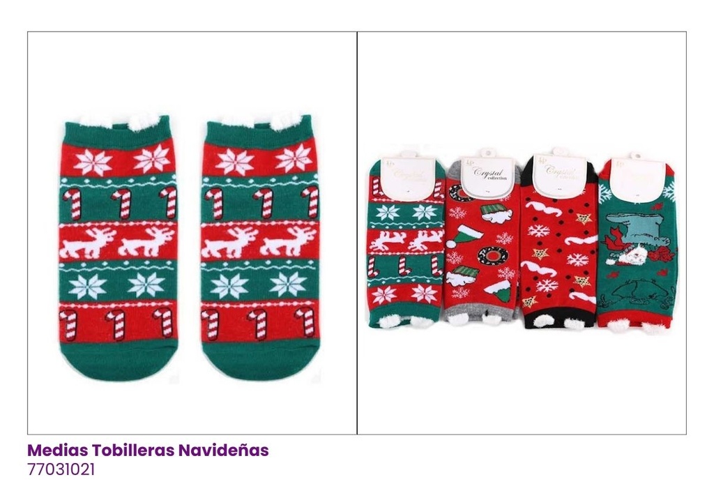 [77031021] MEDIAS TOBILLERAS NAVIDEÑAS