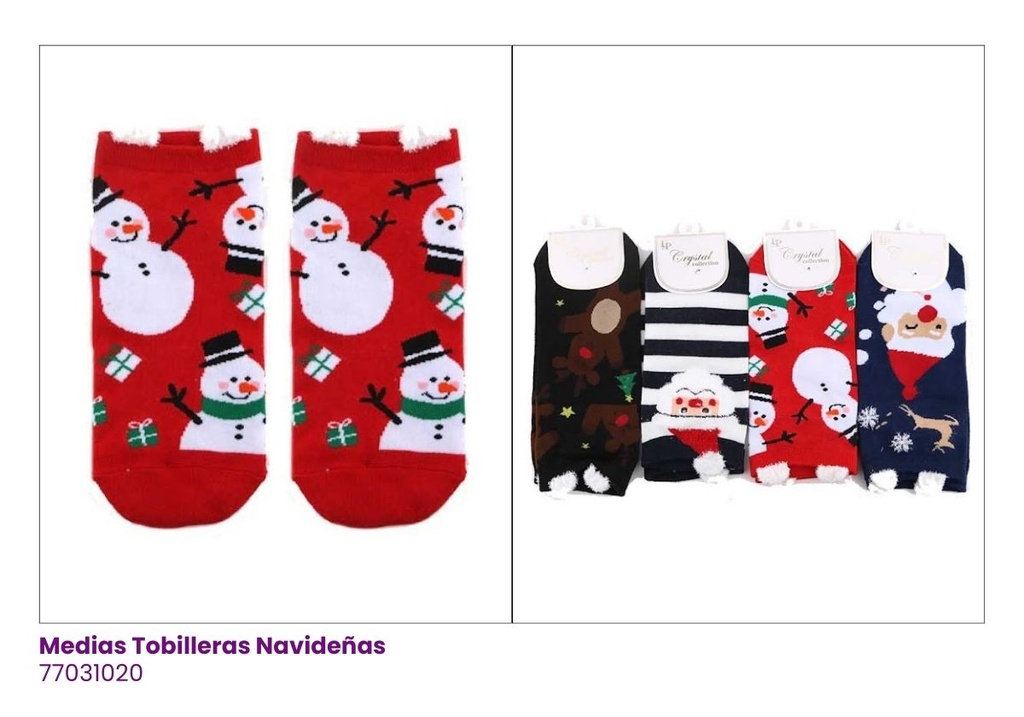 [77031020] MEDIAS TOBILLERAS NAVIDEÑAS