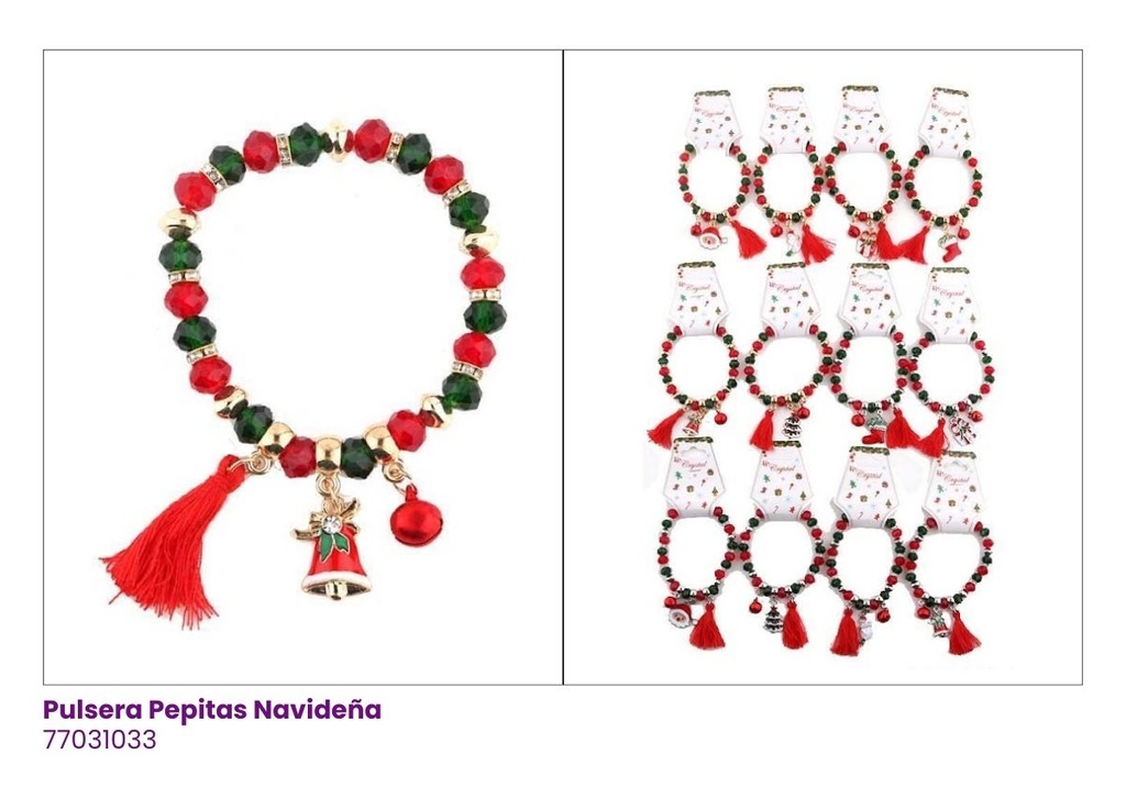 [77031033] PULSERAS NAVIDEÑA PENACHO