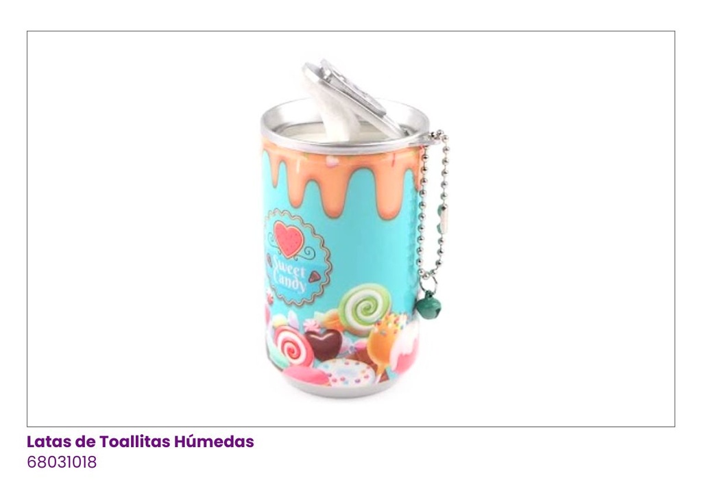 LATAS DE TOALLITAS HUMEDAS CARAMELOS