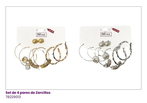 [78229013] ARGOLLAS SET DE 4 PARES