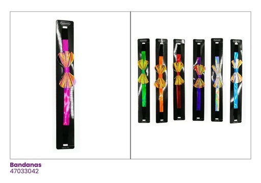 [47033042] BANDANAS LAZOS METALIZADA PARA NIÑAS