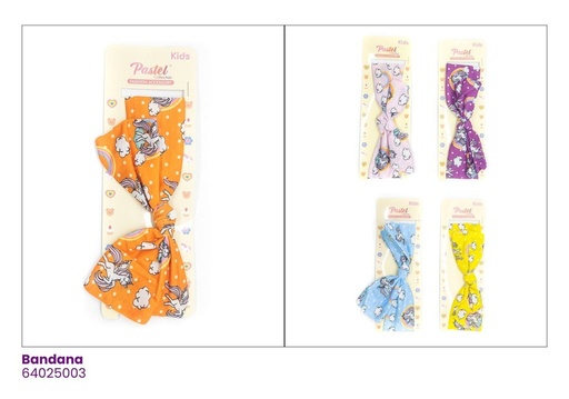 [64025003] BANDANAS LAZOS UNICORNIO PARA NIÑAS