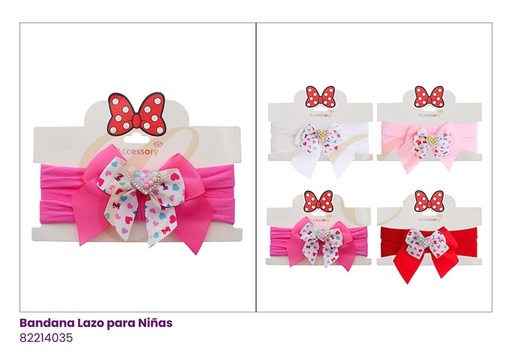 [RHW-0338R] BANDANAS MINNIE MOUSE  PARA NIÑAS
