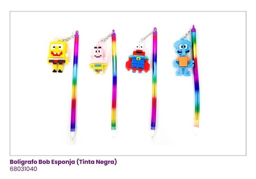 [68031040] BOLIGRAFOS ACRILICO CON MUÑECO BOG ESPONJA