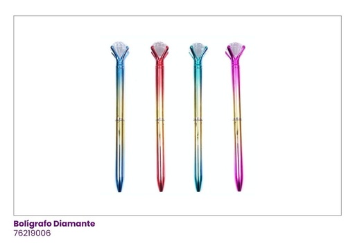 [76219006] BOLIGRAFOS DIAMANTE METALIZADO