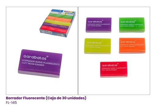 [FL-145] BORRADOR COLORERS FLORESCENTE CAJITA X 30 PCS X60