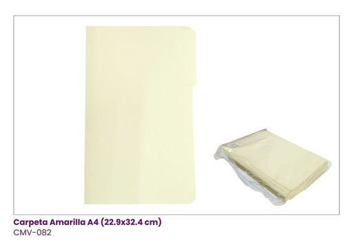 [CMV-082] CARPETA AMARILLA  A4 22.9*32.4CM