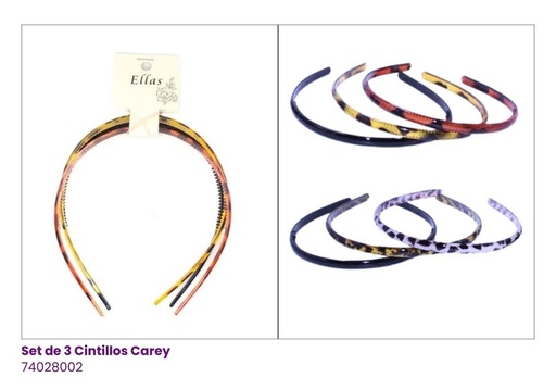 [74028002] CINTILLOS CAREY SET DE 3