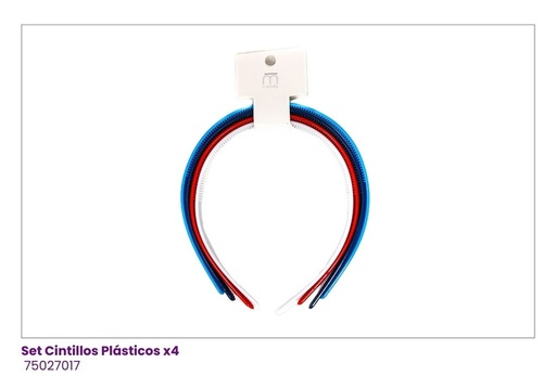 [75027017] CINTILLOS COLORES TOMMY SET DE 4