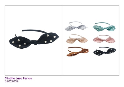 [59027039] CINTILLOS LAZOS PERLA