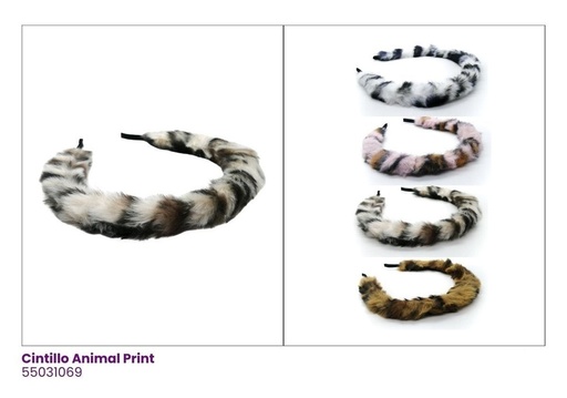 [55031069] CINTILLOS PELUCHE ANIMAL PRINT