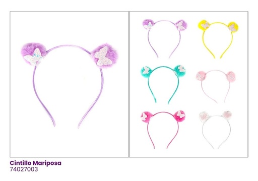 [74027003] CINTILLOS POMPON MARIPOSA