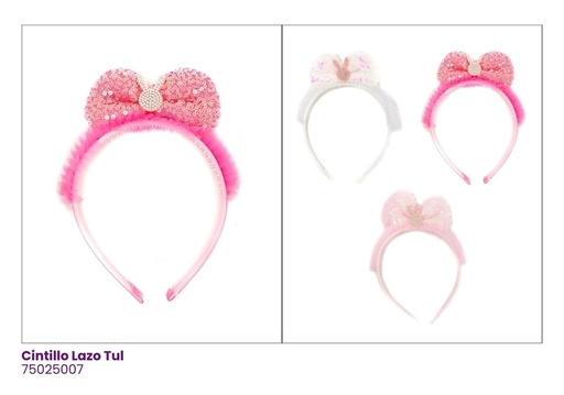 [75025007] CINTILLOS LAZOS LENTEJUELAS TUL