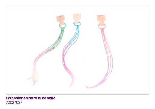 [72027037] EXTENSIONES CABELLO GANCHO MULTICOLOR