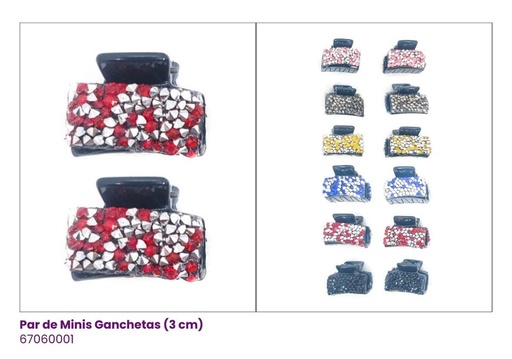 [67060001] GANCHETAS ACRILICAS MINI BRILLANTE DUO