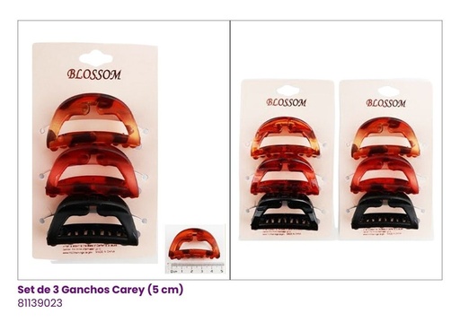 [81139023] GANCHETAS CAREY SET DE 3
