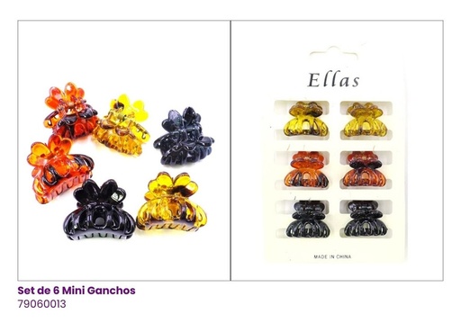 [79060013] GANCHETAS MINI CAREY SET DE 6