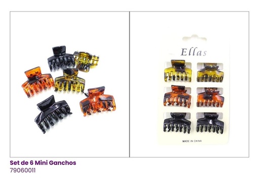 [79060011] GANCHETAS MINI CAREY SET DE 6