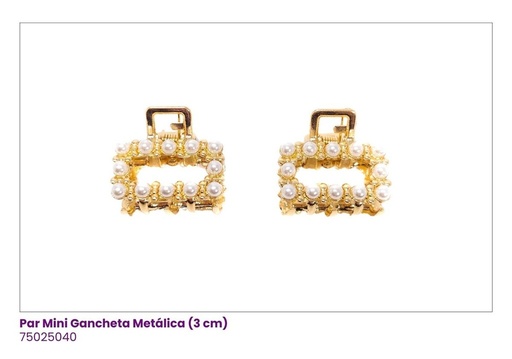 [75025040] GANCHETAS METALICAS MINI SET DE 2 PAR
