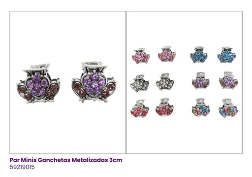 [59219015] GANCHETAS MINI METALICA SET DE 2 PAR
