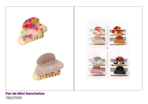 [78027005] GANCHETAS MINI SET DE 2 FLORES PAR