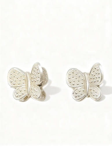 [76028006] GANCHETAS PERLAS MINI MARIPOSA SET DE 2 PAR