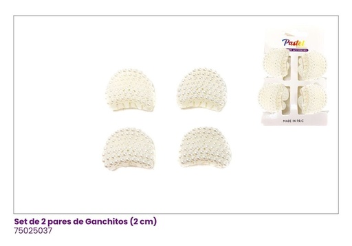 [75025037] GANCHETAS PERLA SET DE 4