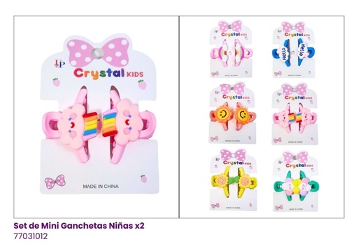 [77031012] GANCHETAS NIÑAS MINI SET DE 2