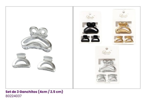 [80224037] GANCHETAS SET DE 3