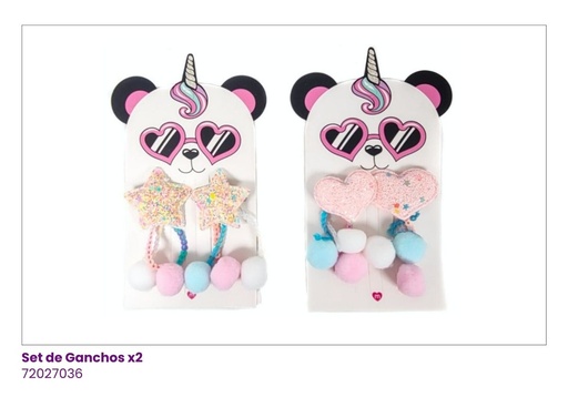 [72027036] GANCHOS SET DE 2 POMPON