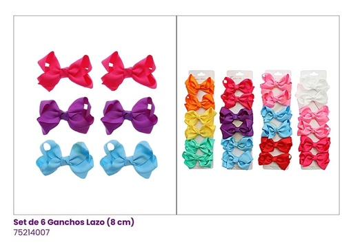 [RBW-0310R] GANCHOS LAZOS NEON SET DE 6 (9CM)