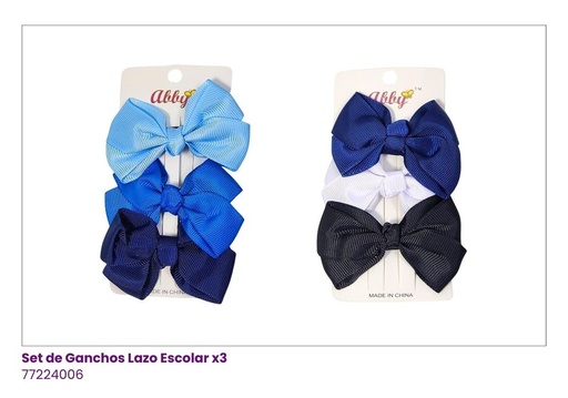 [77224006] GANCHOS LAZOS SET DE  3 ESCOLAR