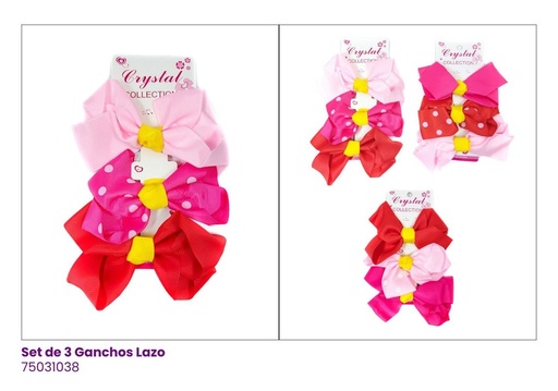 [75031038] GANCHOS LAZOS SET DE 3 LUNARES