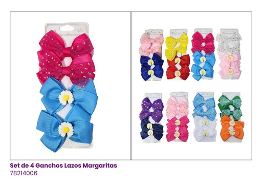 [78214006] GANCHOS LAZOS SET DE 4 MARGARITA