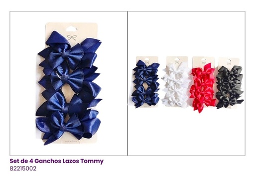 [CL-5883S] GANCHOS LAZOS SET DE 4 TOMMY